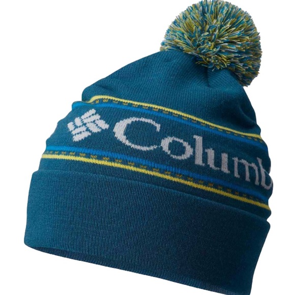 Columbia Logo Beanie Teal Blue Unisex 🔷FINAL SALE $8🔷 - Picture 1 of 2